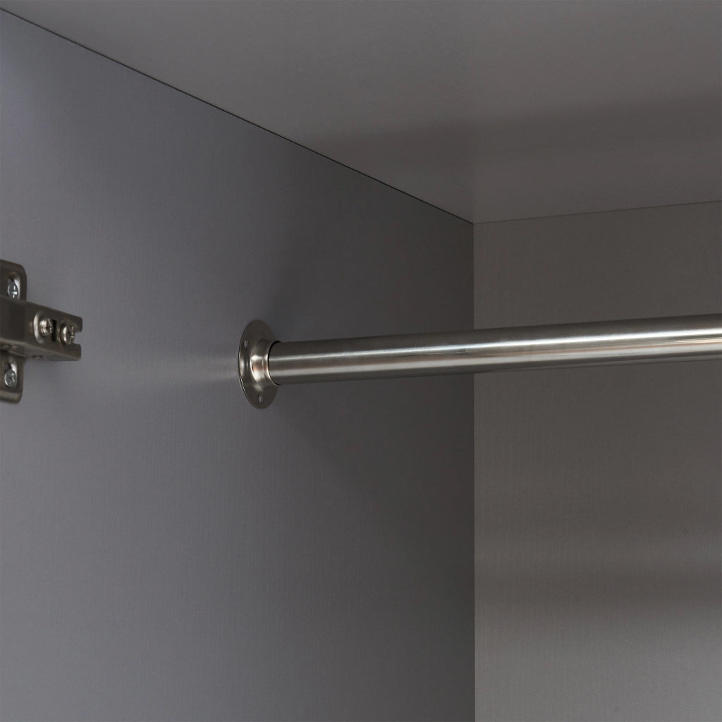 Armadio Guardaroba Eiselfing con 4 Scomparti 176 x 80 x 52 cm Grigio [en.casa]