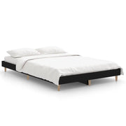 Letto matrimoniale | Letto per adulti | Giroletto Nero 120x190 cm in Legno Multistrato