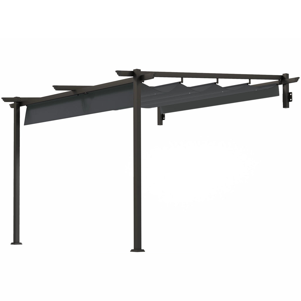 Pergola 3x3 m ¨C zephmum ¨C per giardino terrazza colore grigio scuro