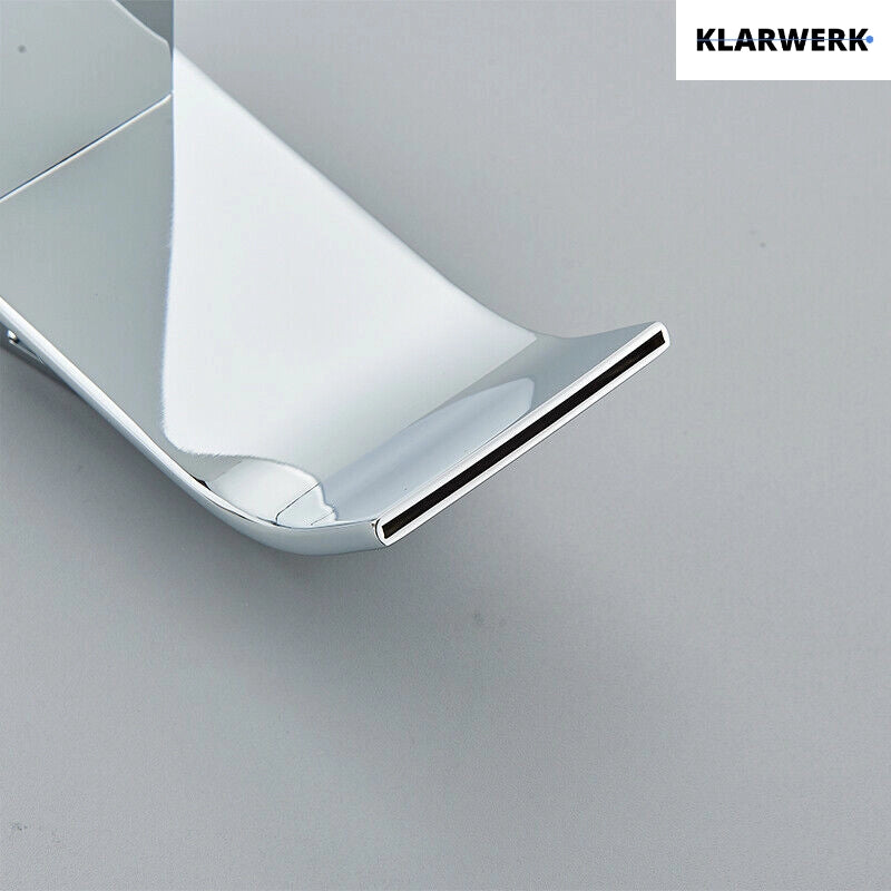ROSA | Rubinetto da bagno premium a cascata alta cromato | miscelatore Hotel Gastro Premium per lavabo freestanding - in acciaio inox con bocca alta