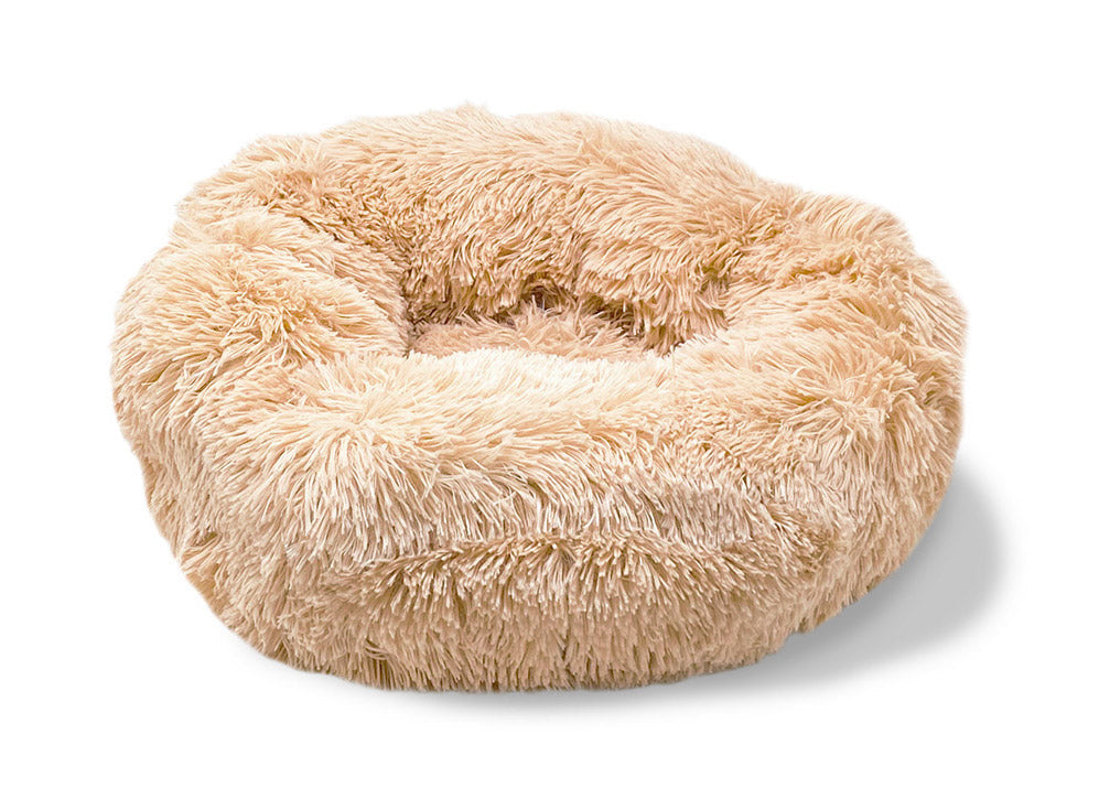 Cuccia per Cani e Gatti Ø50 cm in Poliestere Vaniglia