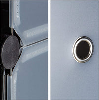 Scarpiera in plastica ripiano 18 armadietti sistema a innesto ante storage nero 13_0001631_3