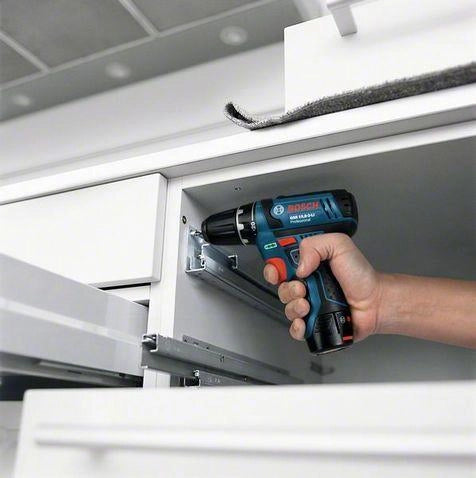 Bosch GSB 10,8-2-LI Professional Senza chiave Nero, Blu, Rosso