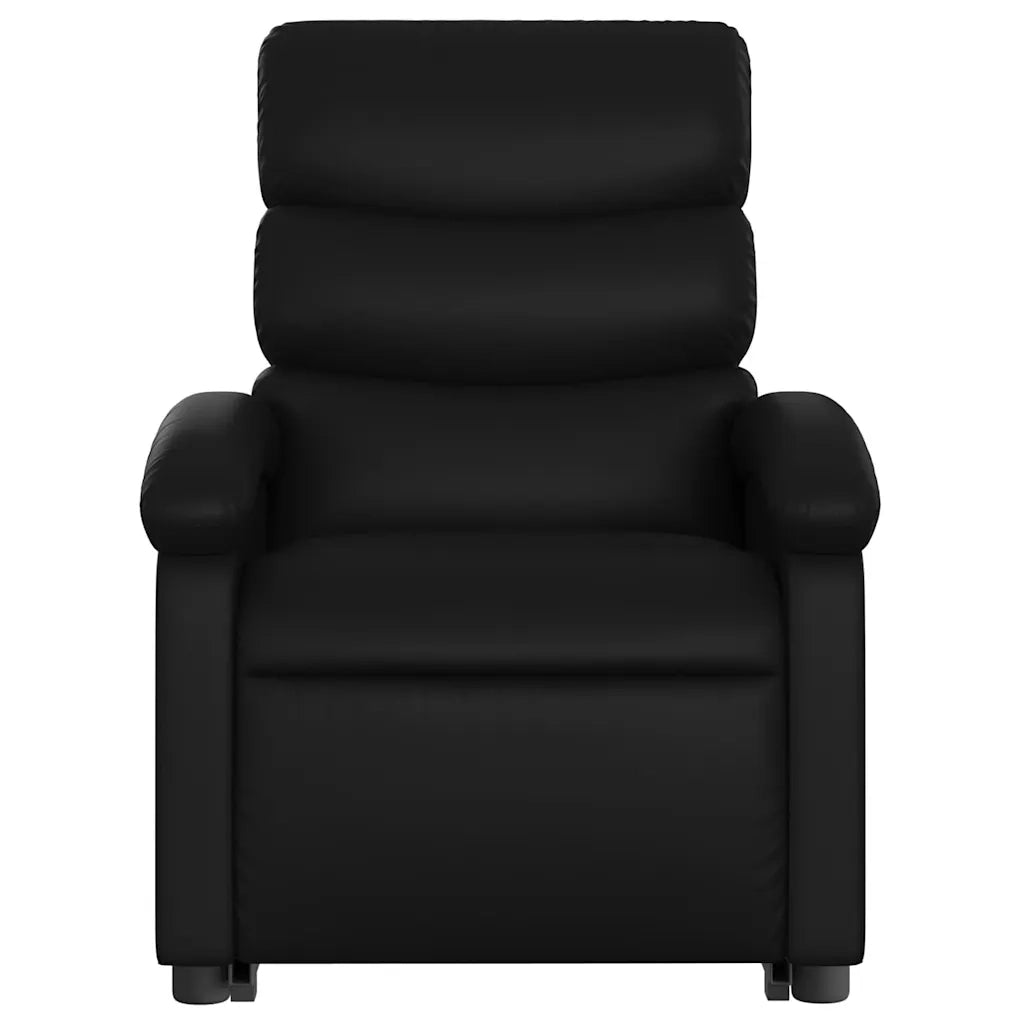 Poltrona | Sedia Relax Alzapersona Reclinabile Elettrica Nera in Similpelle