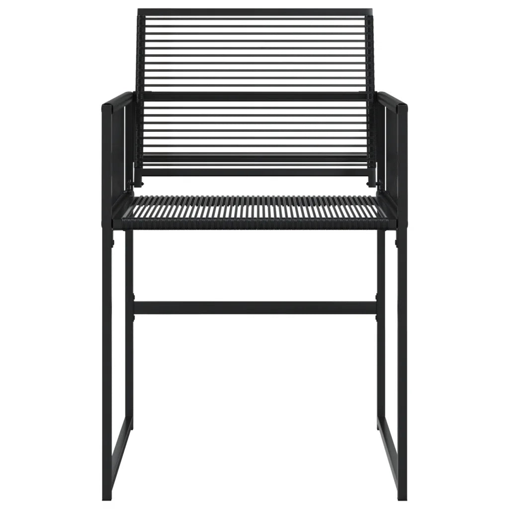 Sedie da Giardino 4 pz Nere in Polyrattan 4008578