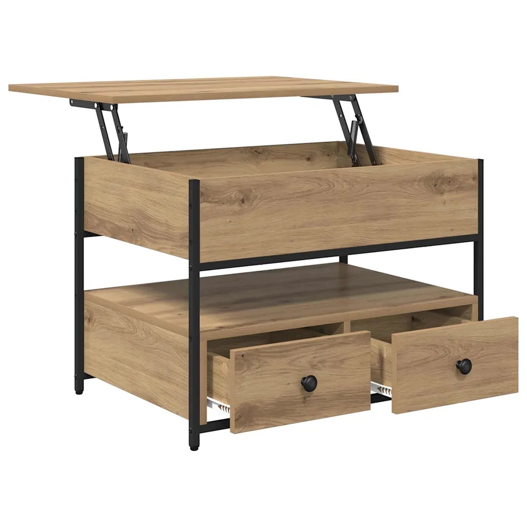 Tavolino da salotto Rovere artigianale 70 x 50 x 54.5 cm 883049