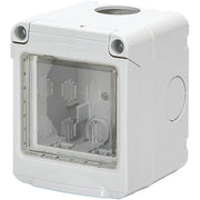 INVOLUCRO A PARETE + PORTELLA IP55 - POSTI 2 MM 67X83 H.MM 65 X ABM- 6 pezzi