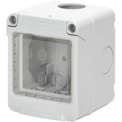 INVOLUCRO A PARETE + PORTELLA IP55 - POSTI 2 MM 67X83 H.MM 65 X ABM- 6 pezzi