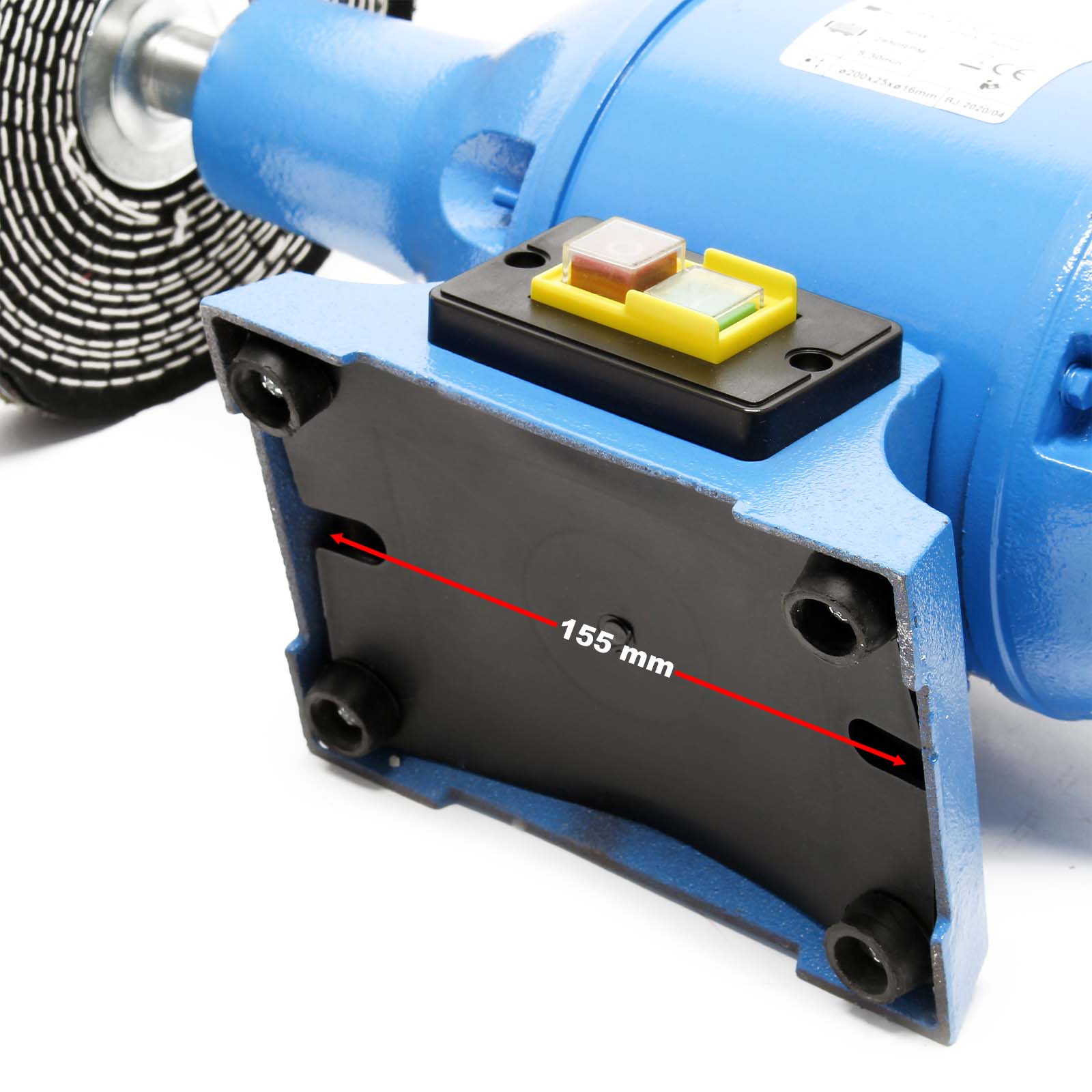 Lucidatrice 750W 2 dischi di lucidatura Ø 200mm Smerigliatrice doppia Struttura e supporto robusti