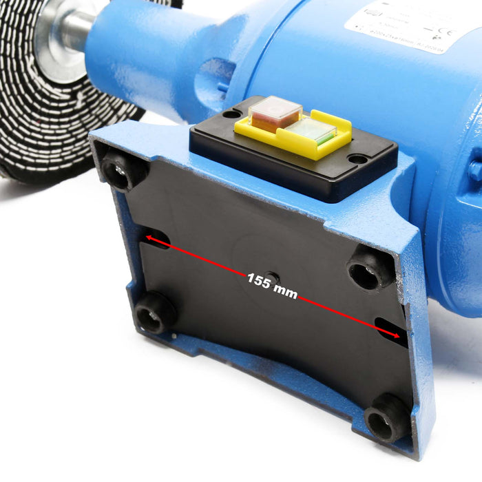 Lucidatrice 750W 2 dischi di lucidatura Ø 200mm Smerigliatrice doppia Struttura e supporto robusti