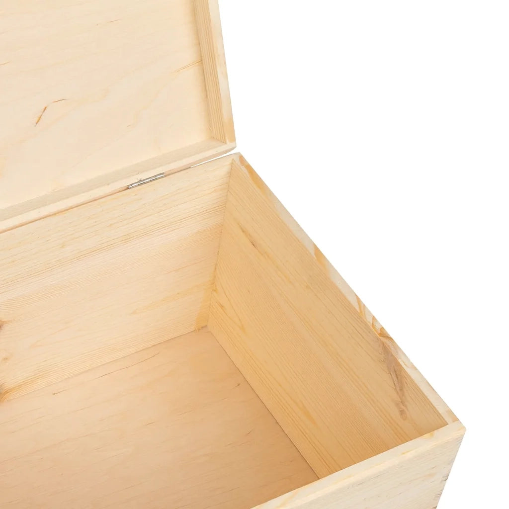 Scatola in Legno con Coperchio 40x30x23 cm Legno Massello Pino 4017390