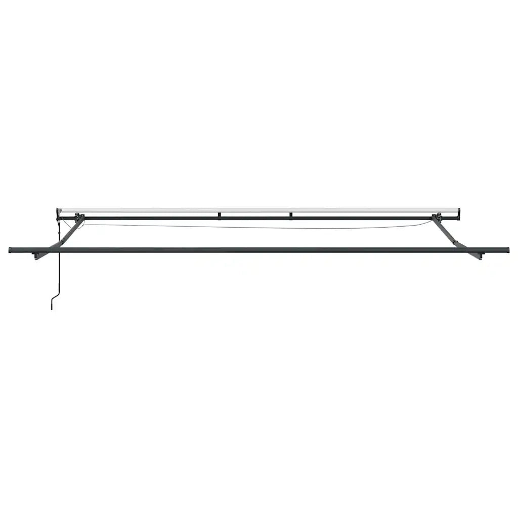 Tenda Retrattile Automatica LED Antracite e Bianco 500x300 cm