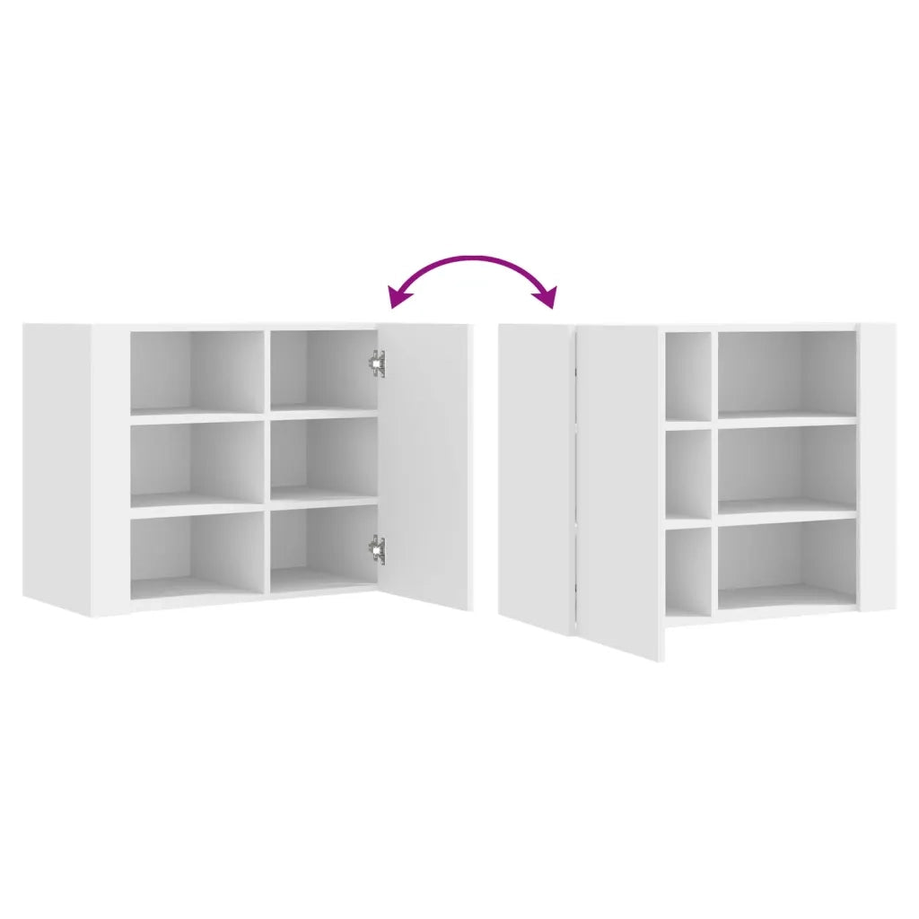 Armadietto a Muro Bianco 75x35x60 cm in Truciolato 848423