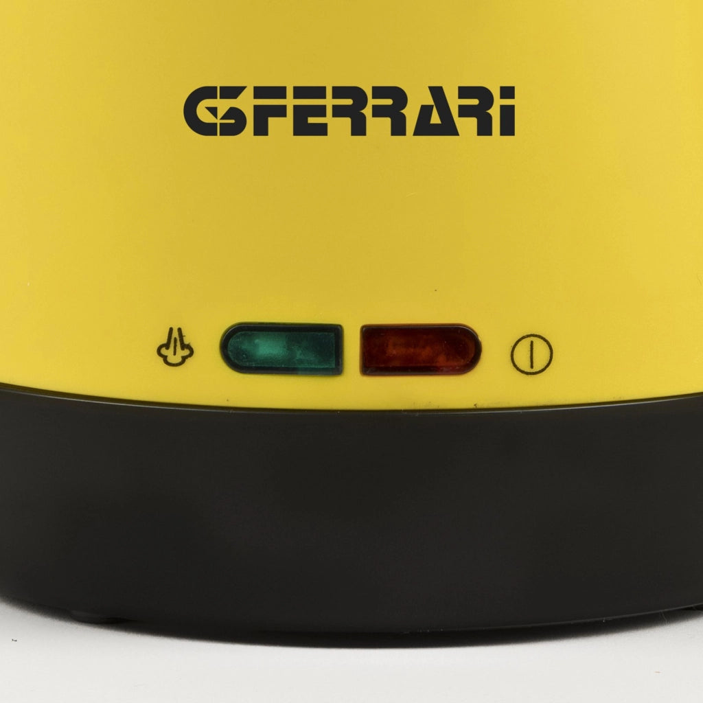 G3 ferrari g90036 attivap pulitore a vapore, 1100w, capacità 350 cc, pressione 4 bar, 30 g/min volume vapore, protezione contro l'umidità, tappo di sicurezza, riscaldamento rapido, giallo
