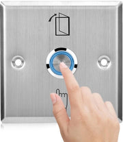 Maniglia in acciaio inossidabile per porta con sistema di controllo di accesso, interruttore per la porta, aggiunta di indicatori di controllo.
