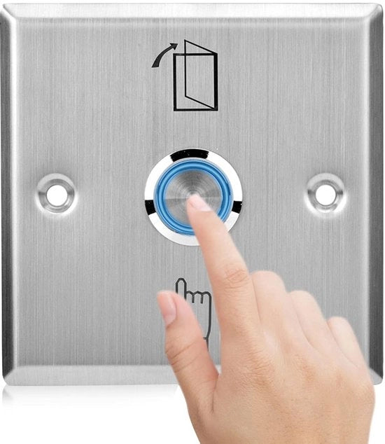Maniglia in acciaio inossidabile per porta con sistema di controllo di accesso, interruttore per la porta, aggiunta di indicatori di controllo.