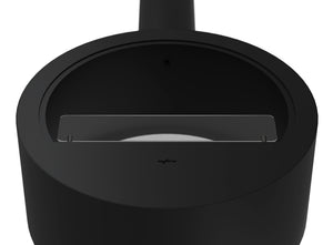 Camino a Bioetanolo Sospeso 218,7xØ70x35 cm Incyrcle 2Side Nero con Vetro