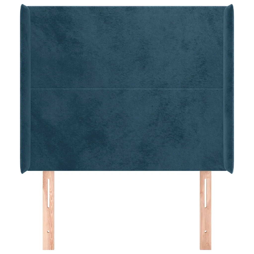 Testiera ad Orecchio Blu Scuro 83x16x118/128 cm in Vellutocod mxl 73728
