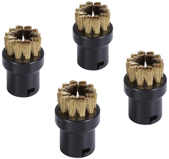 Set di pennelli di pulizia a vapore 4 pezzi - set di pennelli rotondi - accessori per aspirapolvere a vapore - resistenti e duraturi - compatibili con SC1/SC2/SC3/SC4/SC5/SC7