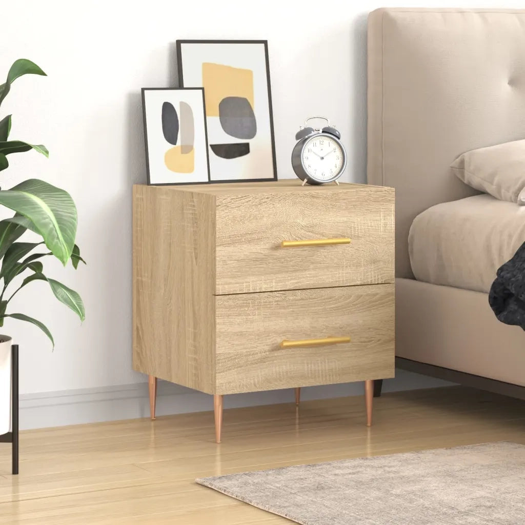 Comodino | Armadio da Notte | Mobiletto da notte Rovere Sonoma 40x35x47,5 cm in Legno Multistrato