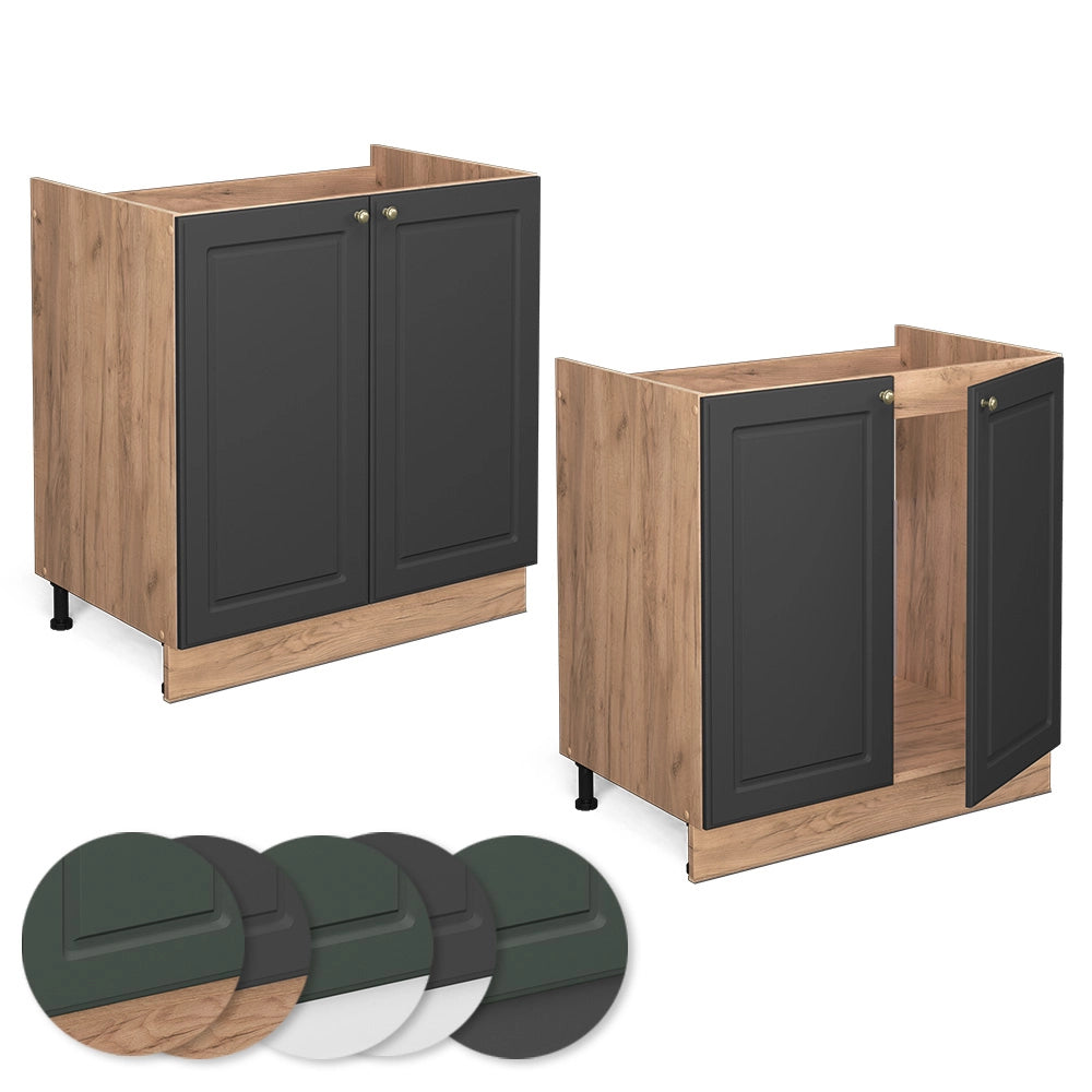 Mobile lavello cucina Fame-Line Antracite-oro/Rovere dorato 80 cm senza piano di lavoro Vicco