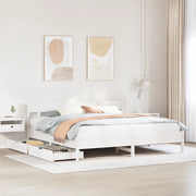 Letto senza Materasso-Struttura Letto Bianco 180x200 cm Legno Massello di Pino 925967