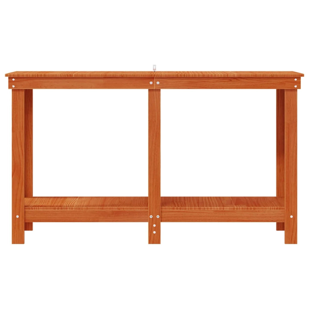 Banco da lavoro con lo scaffale Marrone Cera 140 x 50 x 80 cm