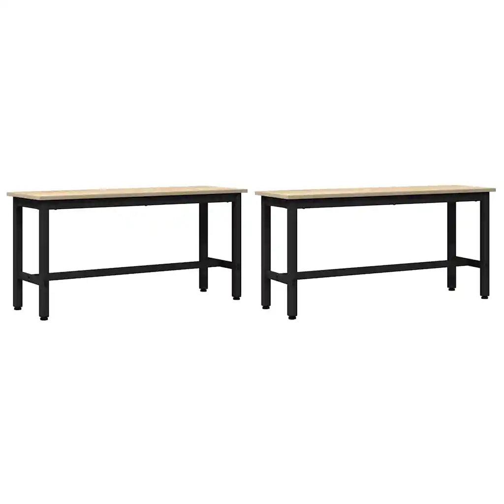 Panchina da pranzo 2 pcs Rovere Sonoma 100 x 32,5 x 48,5 cm 873753