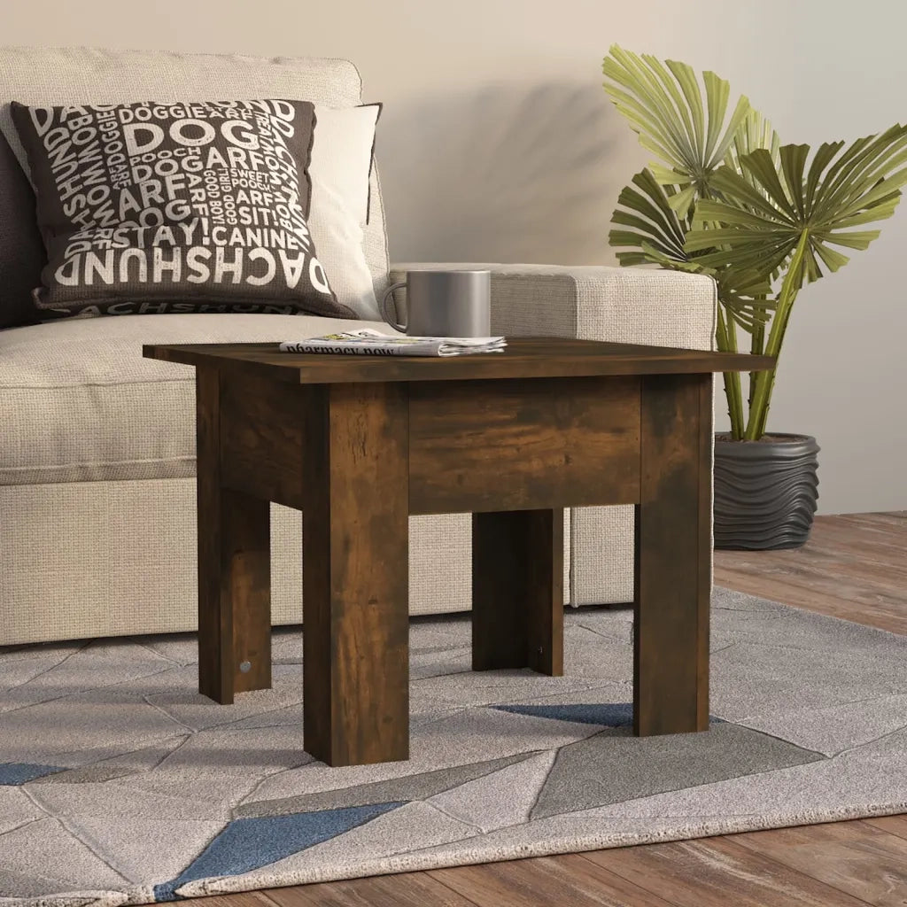 Tavolino da Salotto Rovere Fumo 55x55x42 cm in Truciolato cod mxl 17713