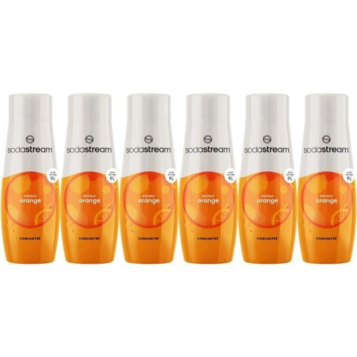 Concentrati SODASTREAM - Confezione da 6 Concentrati Arancia - Fino a 54L di Bevande - 440 ml