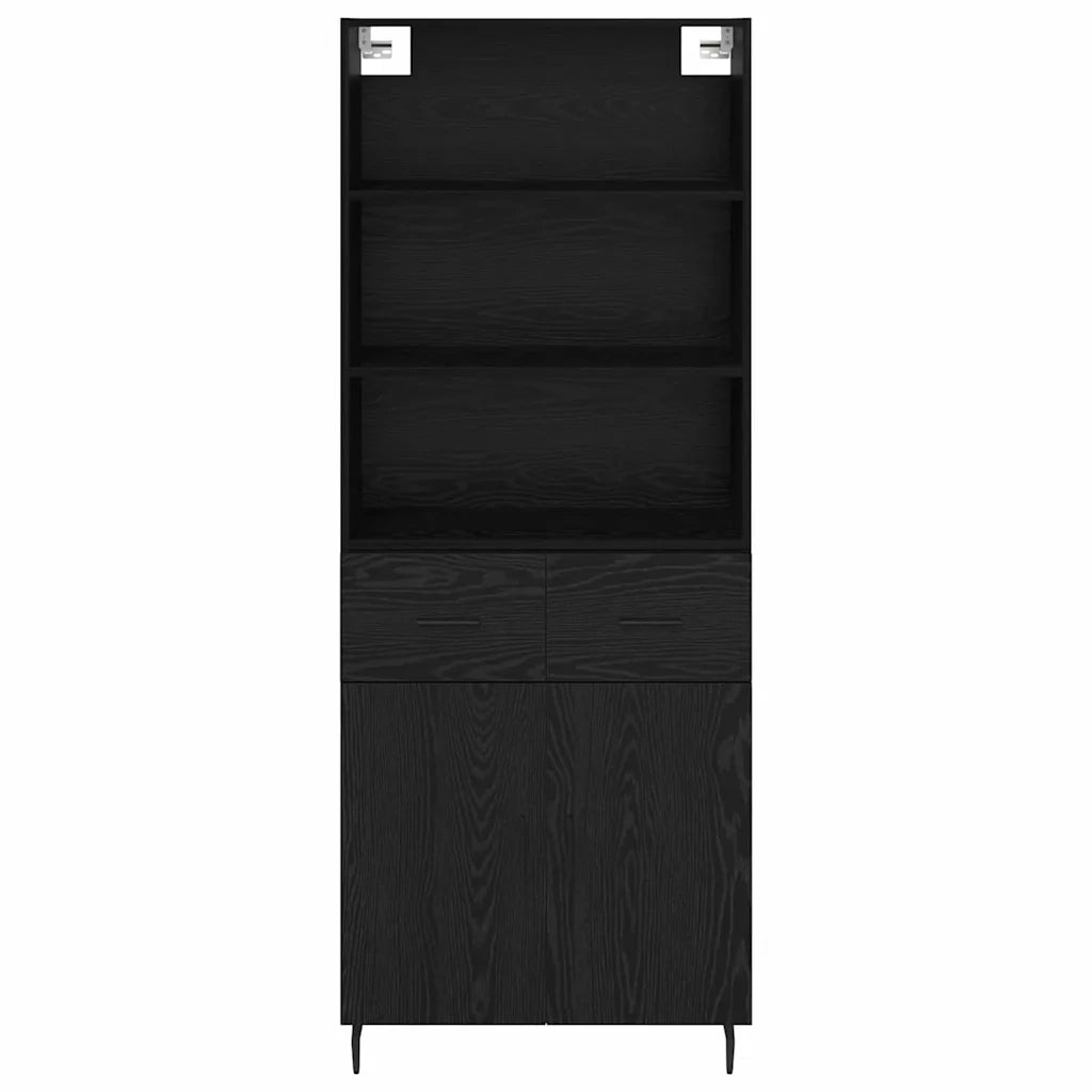 Credenza con cassetto Rovere Nero 69,5 x 34 x 180 cm 3416120