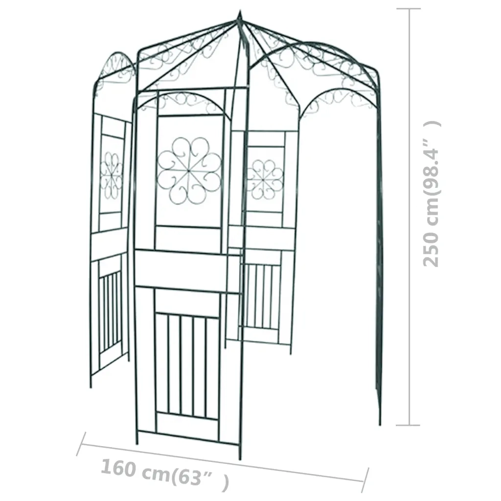 Arco da Giardino 250 cm Verde Scuro CFW6372089