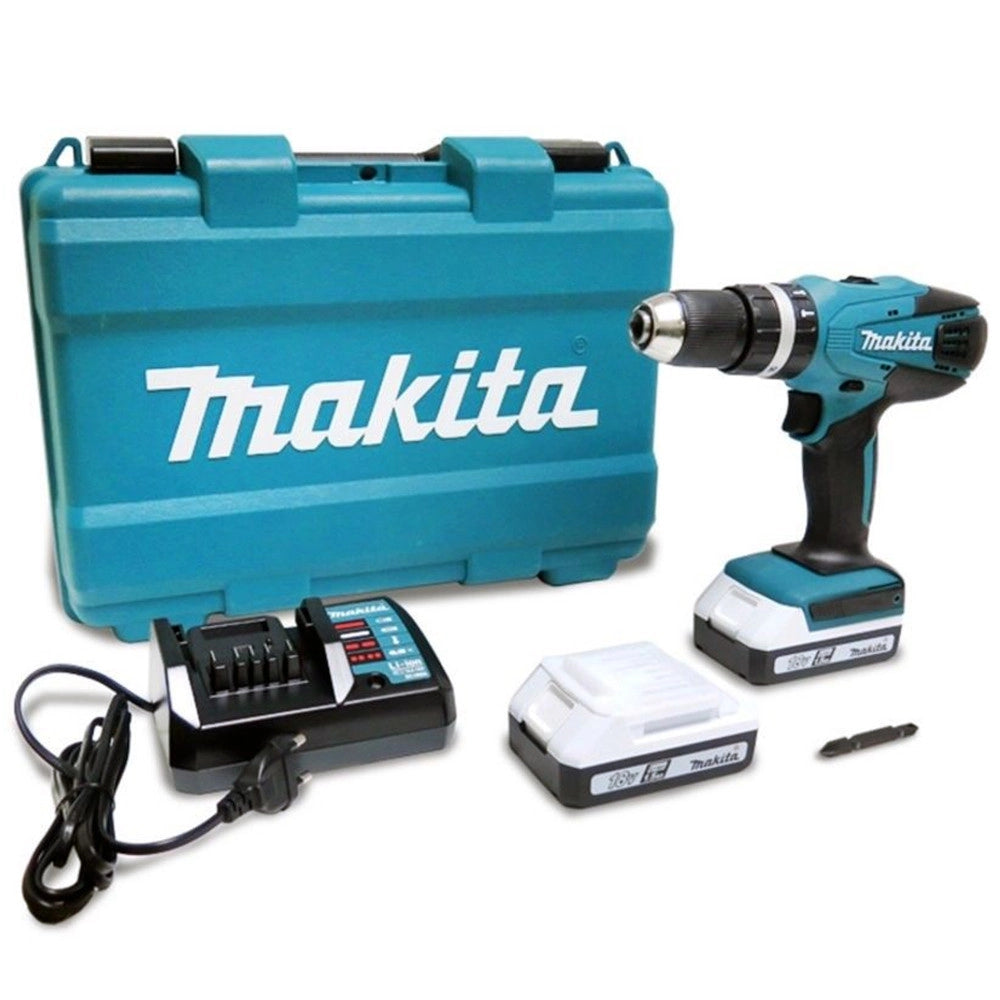 Trade Shop - Trapano Avvitatore Con Percussione Makita Hp457dwe A Batterie 18v A Litio 1,5ah -
