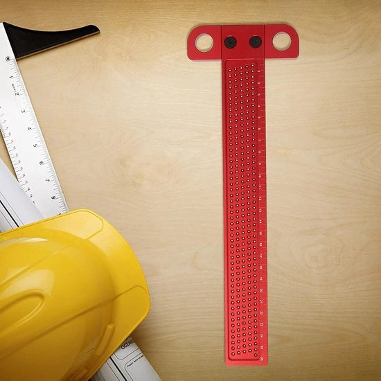 Marcatore quadrato in lega di alluminio per carpenteria - legno e vetro - posizionamento rettangolare (T-260)