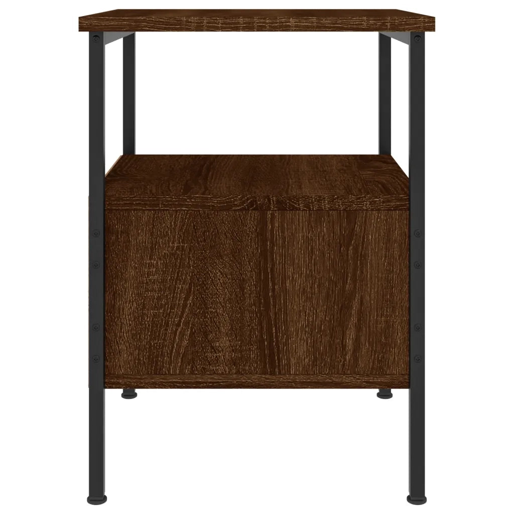 Comodino Rovere Marrone 34x35,5x50 cm in Legno Multistrato 826051