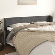 Testiera ad Orecchio Grigio Scuro 203x23x78/88 cm in Velluto 3116931
