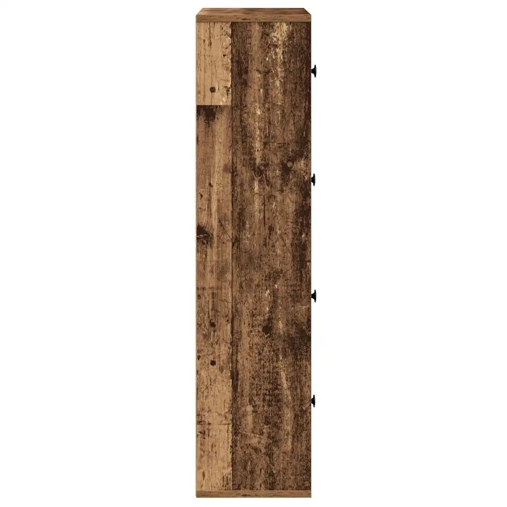 Libreria-Scaffale per Libri-Mobile di Stoccaggio Legno Vecchio 60x24x101,5 cm in Truciolato