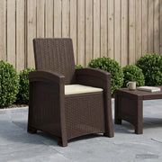 Sedia da giardino reclinabile effetto rattan Marrone e Crema PP 8012004