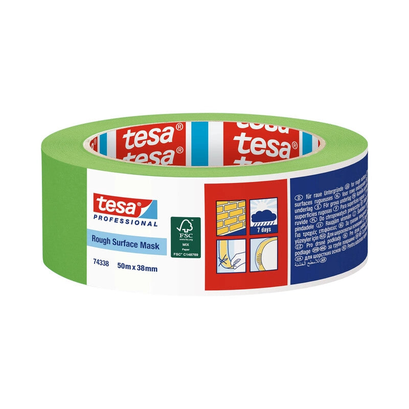 NASTRO MASCHERATURA SUPERFICI RUVIDE VERD 25MMX50M- 12,0 pz