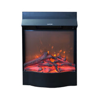 Camino Elettrico da Incasso 62,4x44,8x16,5 cm Effetto Fiamma 1600W Corsica Nero