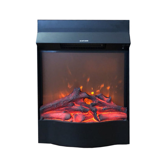 Camino Elettrico da Incasso 62,4x44,8x16,5 cm Effetto Fiamma 1600W Corsica Nero