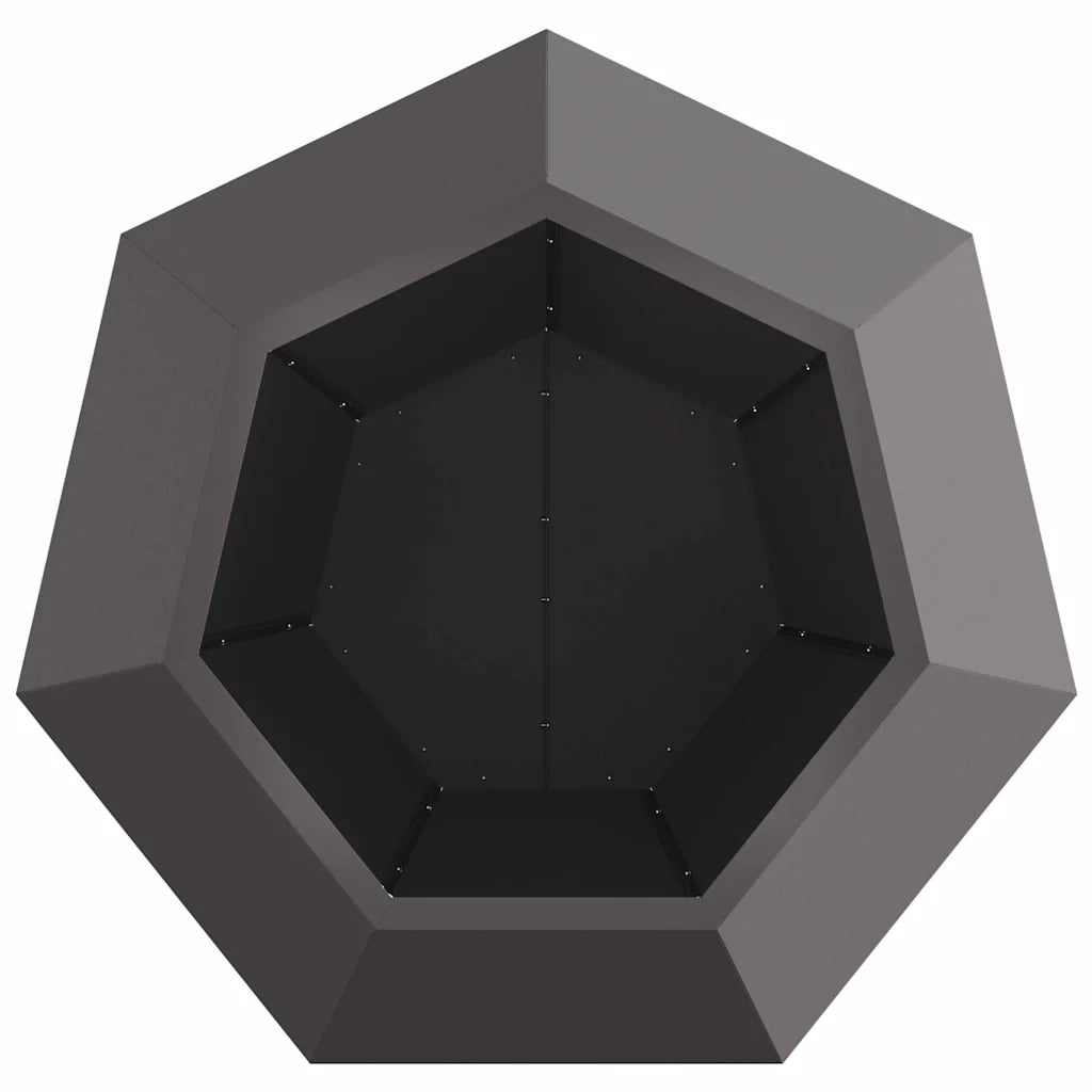 Fioriera Nero 75 x 75 x 60 cm Acciaio 884038