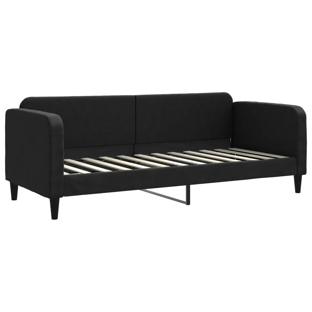 Divano Letto con Letto Estraibile Nero 80x200 Tessuto