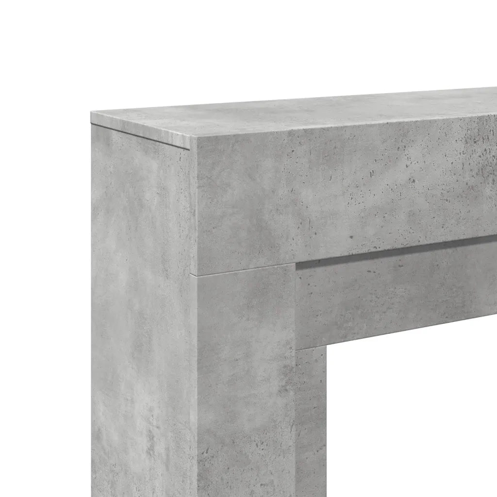 Cornice per Camino-Rivestimento per Camino Grigio Cemento 100x30x87,5 cm in Truciolato