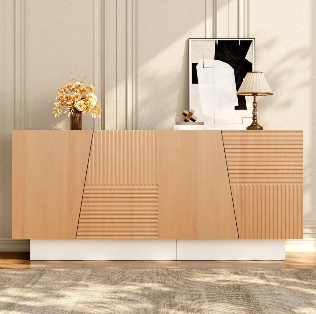 Credenza moderna 160 cm a 4 ante con ripiani regolabili