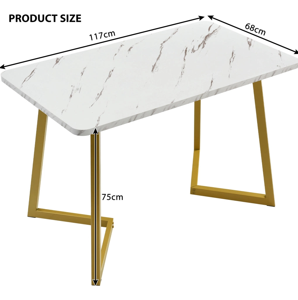 Set da pranzo 5 pezzi 117x68x75 cm con gambe regolabili in velluto beige