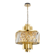 Lampadario cristallo oro glamour Margot 6xE14 40W Milagro