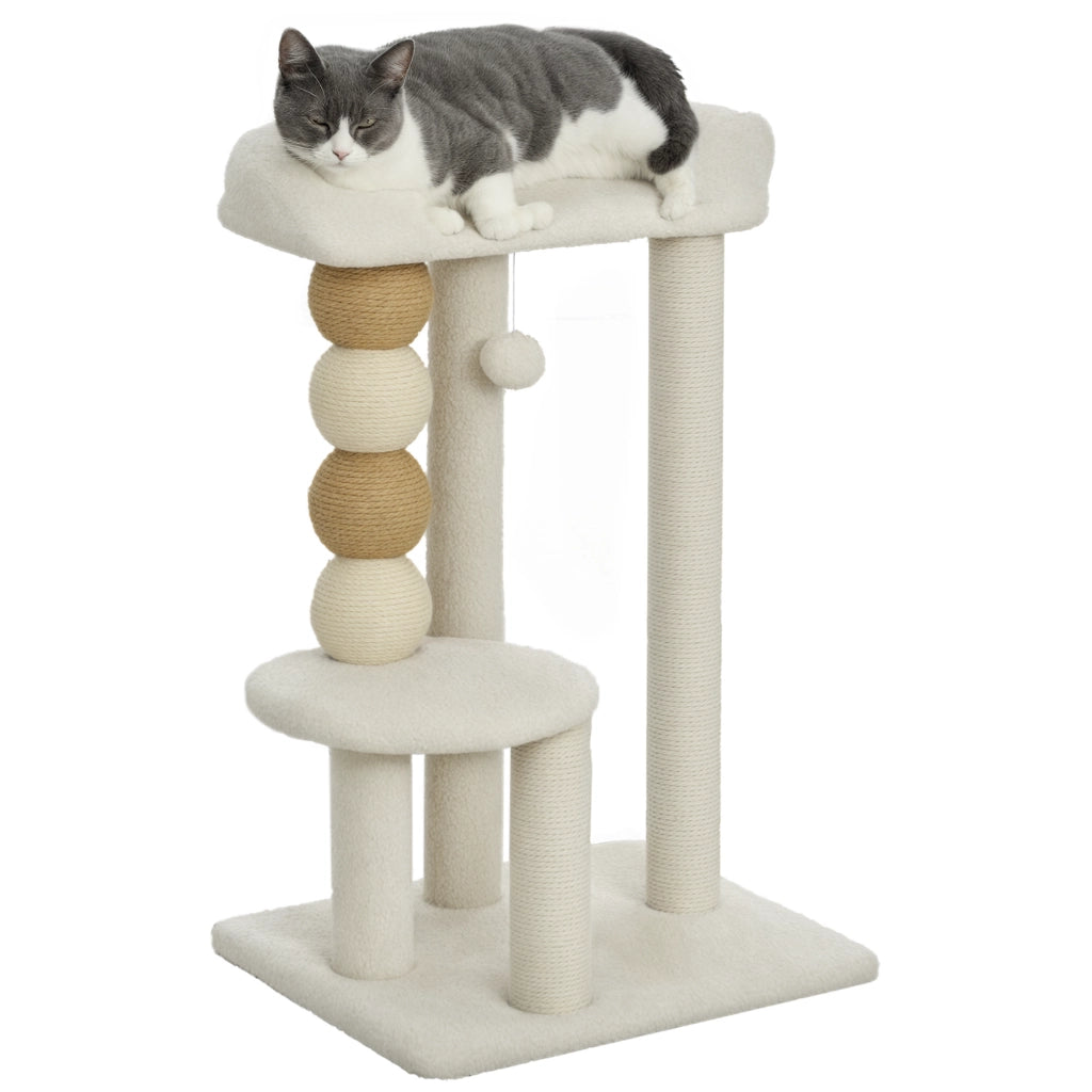Albero per Gatti ¨C zephmum ¨C Grigio Beige 76 cm