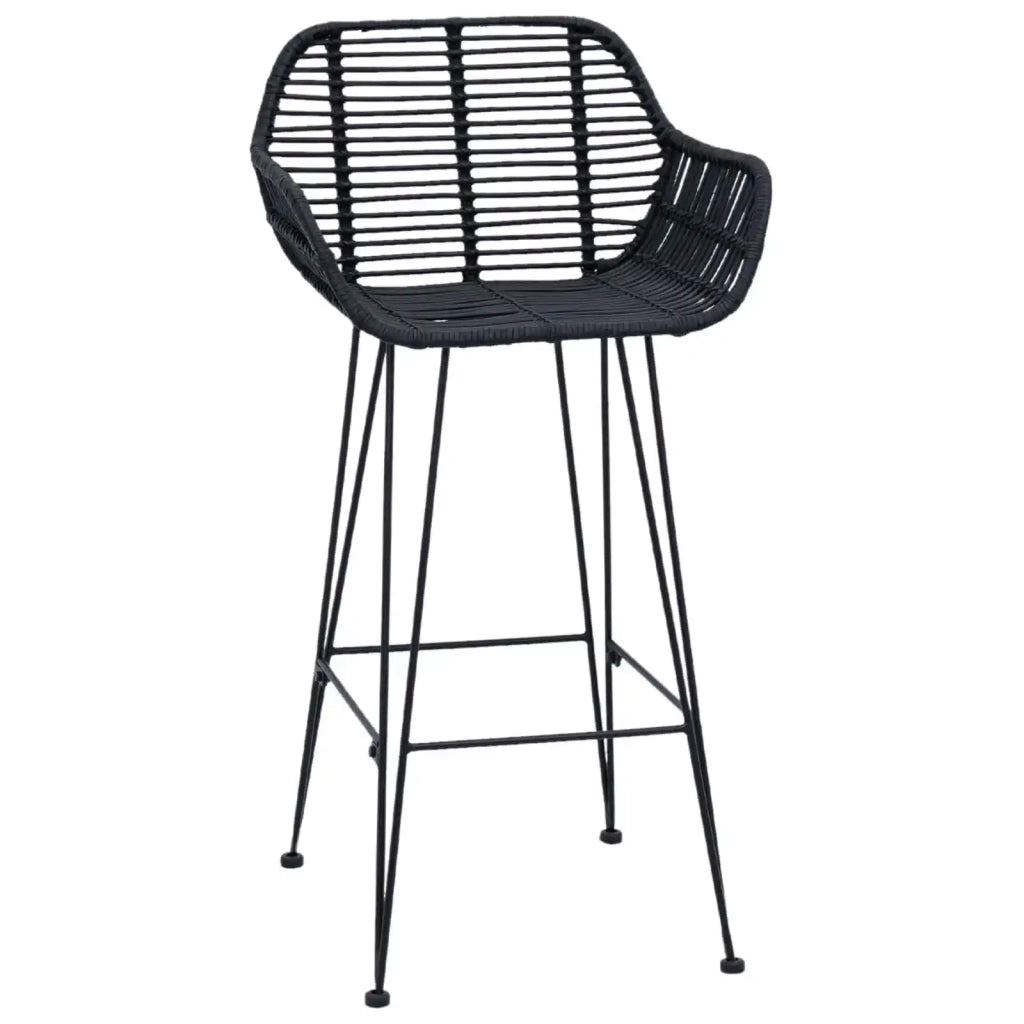 Sedia da Bar 2 pcs 55 x 52 x 92 cm Rattan e Ferro