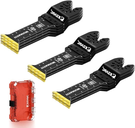 Lame oscillanti in titanio extra lunghe - 10 pezzi per taglio metallo legno chiodi viti plastica lame oscillanti